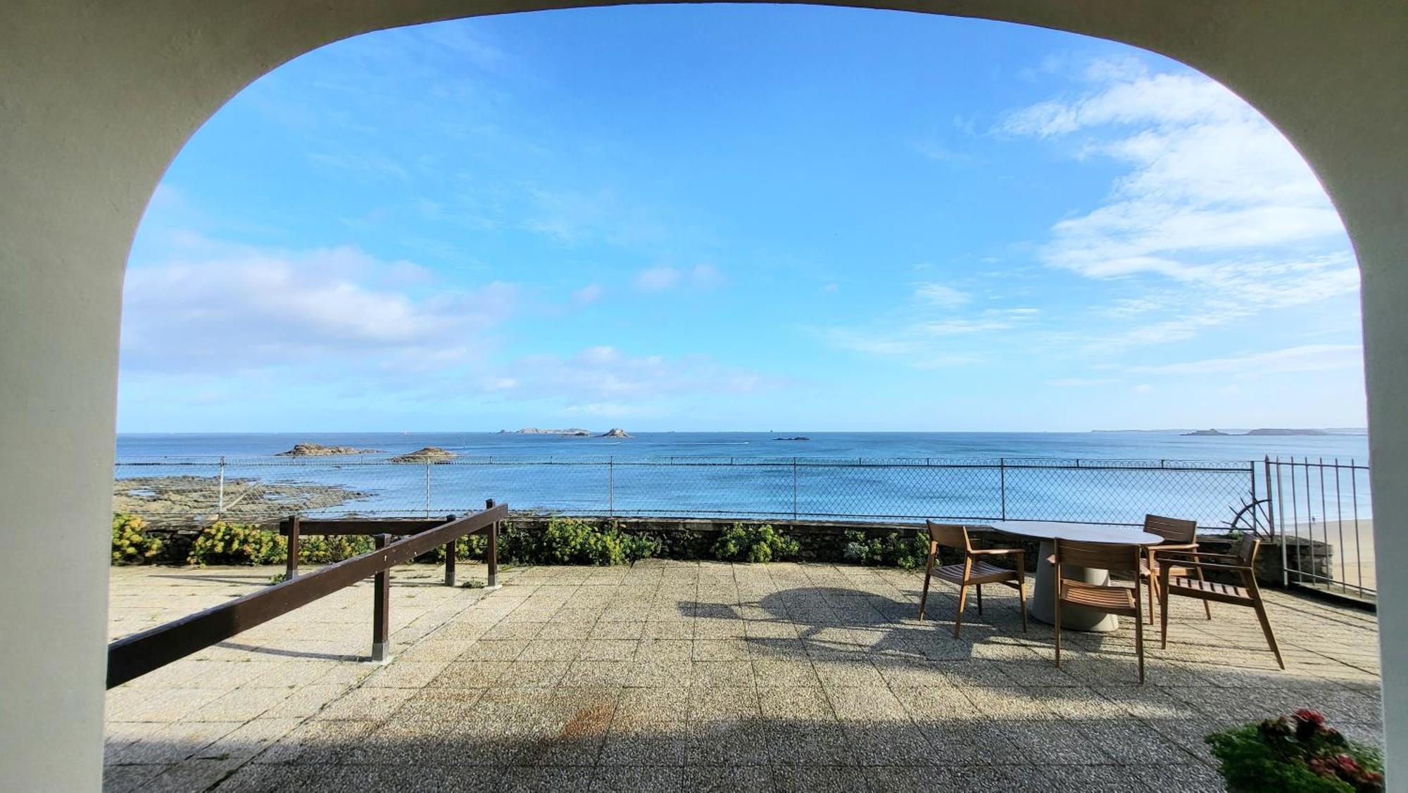 Vue Pleine Mer A La Perle Marine - La Terrasse Dinard Esterno foto